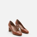 escarpin-talon-carre-marron-minelli-2 escarpin talon carré marron Minelli Betti