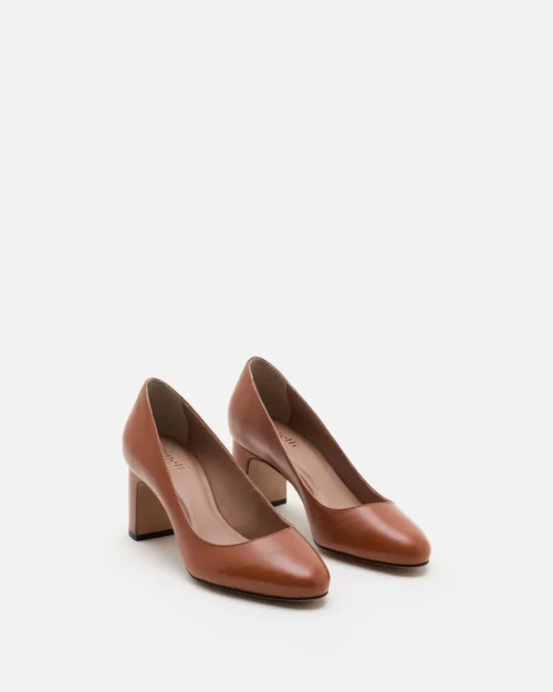 escarpin-talon-carre-marron-minelli-2 escarpin talon carré marron Minelli Betti