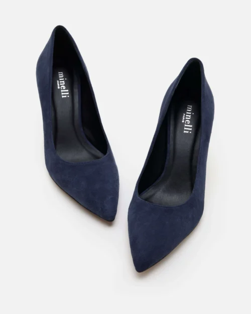 escarpin velours bleu marine Minelli Kaitlyn