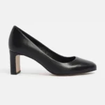 escarpin cuir noir Minelli talon fin Kidman