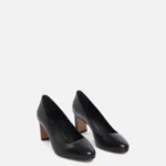 escarpin cuir noir Minelli talon fin Kidman