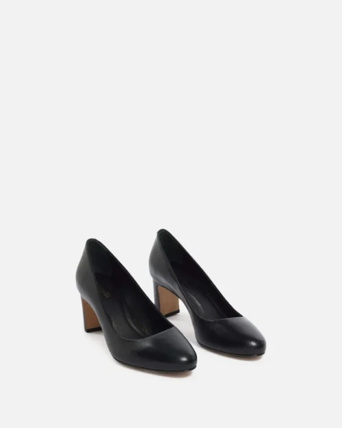 escarpin cuir noir Minelli talon fin Kidman