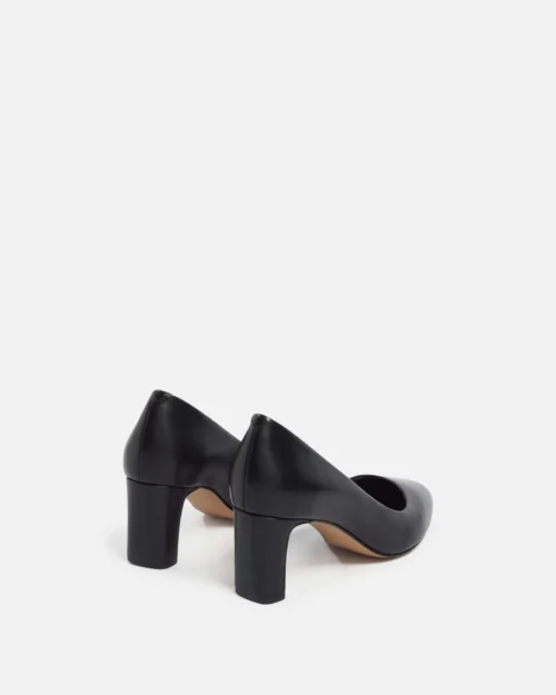 escarpin cuir noir Minelli talon fin Kidman