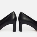 escarpin cuir noir Minelli talon fin Kidman