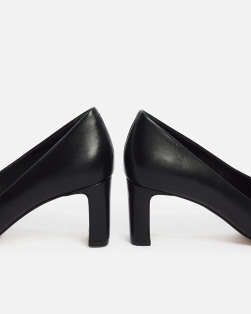 escarpin cuir noir Minelli talon fin Kidman