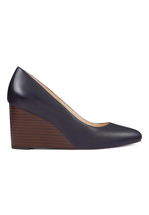 escarpin compensé cuir noir Nine West Jazzin