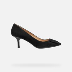 Escarpins Geox Black en daim noir - disponible chez la boutique Précieux Escarpins Abidjan