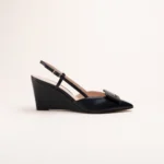 Escarpins San Marina Mary-Jane Slingback en cuir noir - Disponible chez Précieux Escarpins Abidjan
